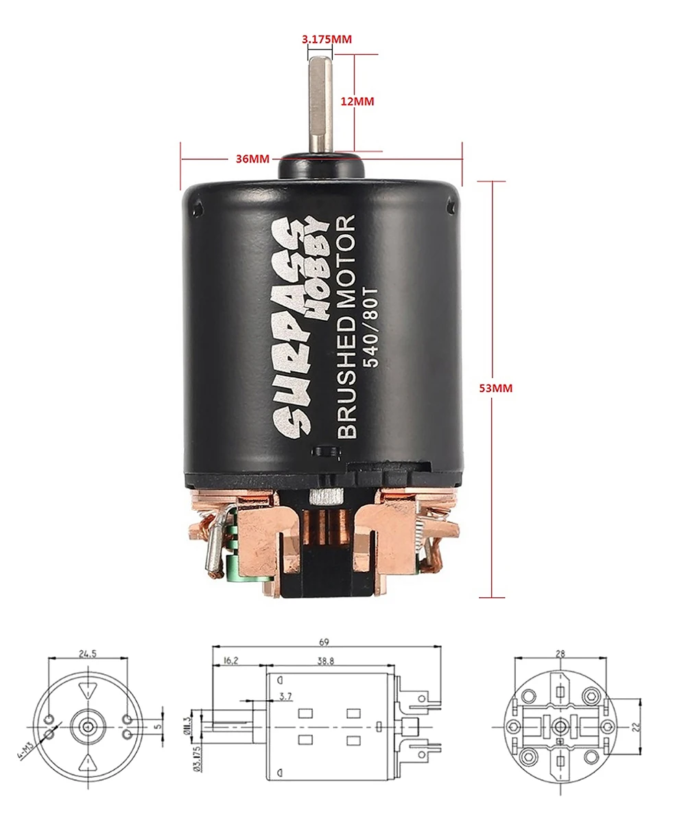 Pignon moteur RC 55T 80T 35T 23T 45T 21T 27T 13T - Pièce de rechange