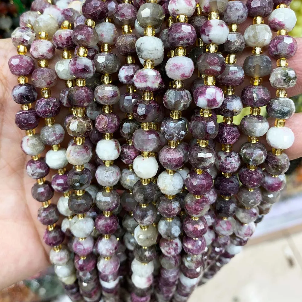 Natürliche Amazonit-Abacus-Perlen, 6 x 8 mm, poliertes Tigerauge, Abstandshalter, Perlen für DIY-Herstellung von Schmuck, Zubehör, Armband, Halskette – Detail 15