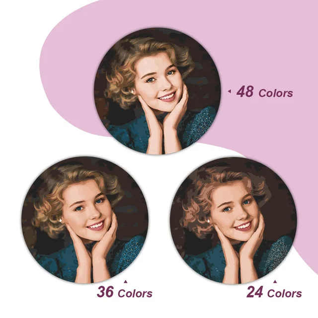 Peinture par numéros de personnalité ronde, Photo personnalisée, bricolage, dessin, coloriage par numéros, décoration, cadeaux, coloriage à base zéro 3