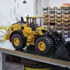 1/14 MTM E260L RC Hydraulic Wheeled Loader Metal Remote Control Construction Vehicles AT9S Light Sound System RC Toys Model Gift 3