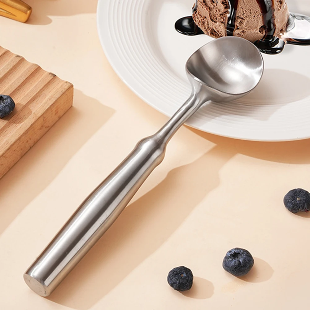 Stainless Steel Ice Cream Spoon Non Stick Cookie Spoon Multifunctional Cookie Dough Scoop Dishwasher Safe for Watermelon Fruits