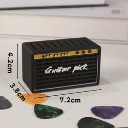 Personalized Compact Guitar Pick Display Holder with Durable Organizer and Plectrum Slots - 0.96mm (Black A)