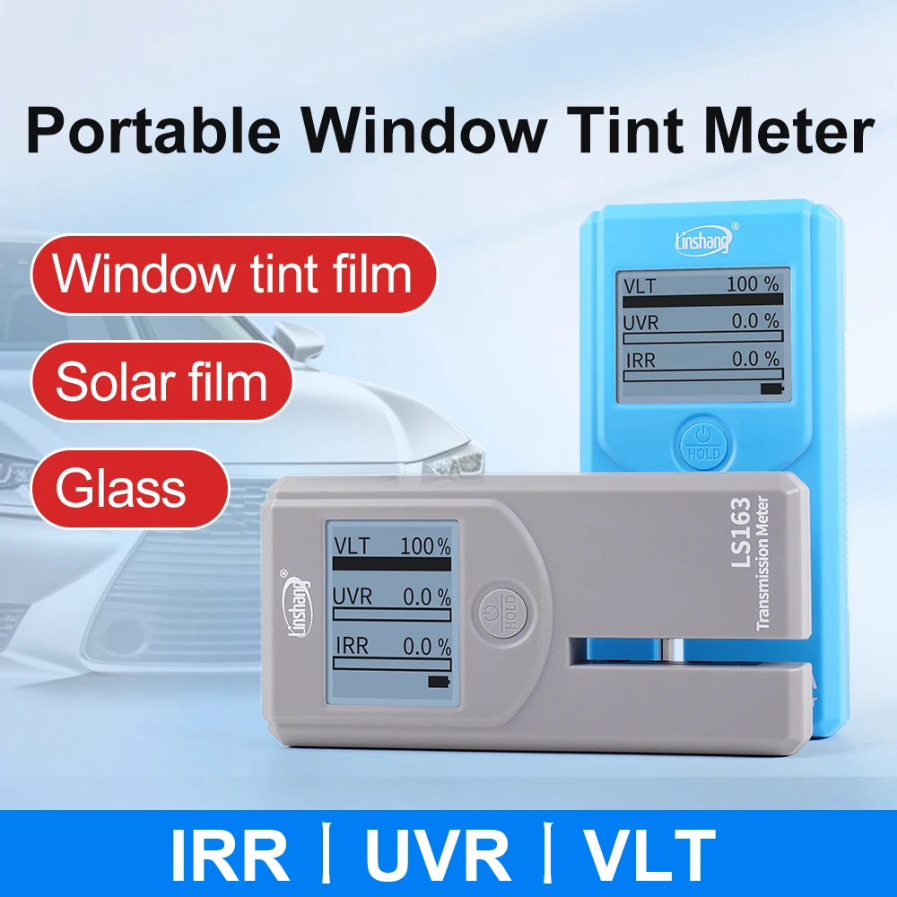 Car Window Tint Meter Solar Film Tester Vlt Transmission Meter Rotatable Screen for Automotive Window LS163 LS163A