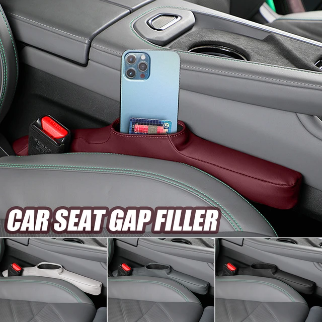 1Pair Car Seat Gap Filler Universal PU Leather Left Right Seat Gap