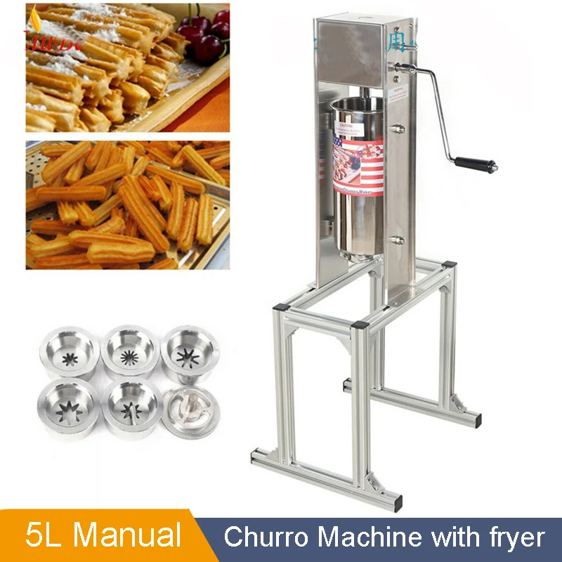 Automatic Churro Machine Stainless Steel Electric Churro Maker Spanish  Churros Making Machine Capacity 15 Liters - Food Processors - AliExpress