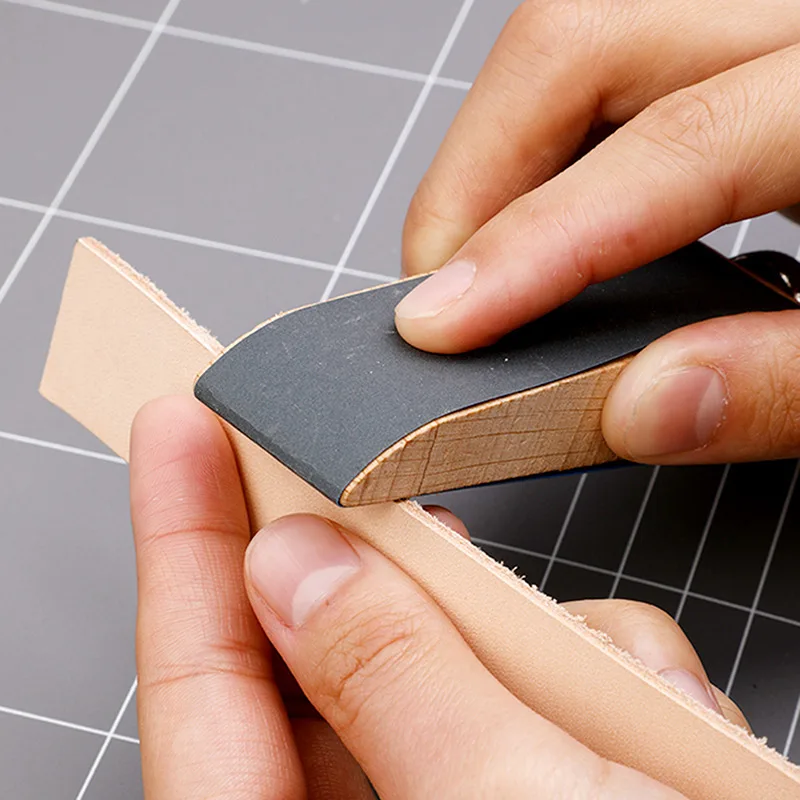Description Picture 6 of item1Pcs Craft Wooden Sandpaper Accessory DIY Wood Sanding Block Edge Treatment Grinding Leathercrafts Leather Craft Tools
