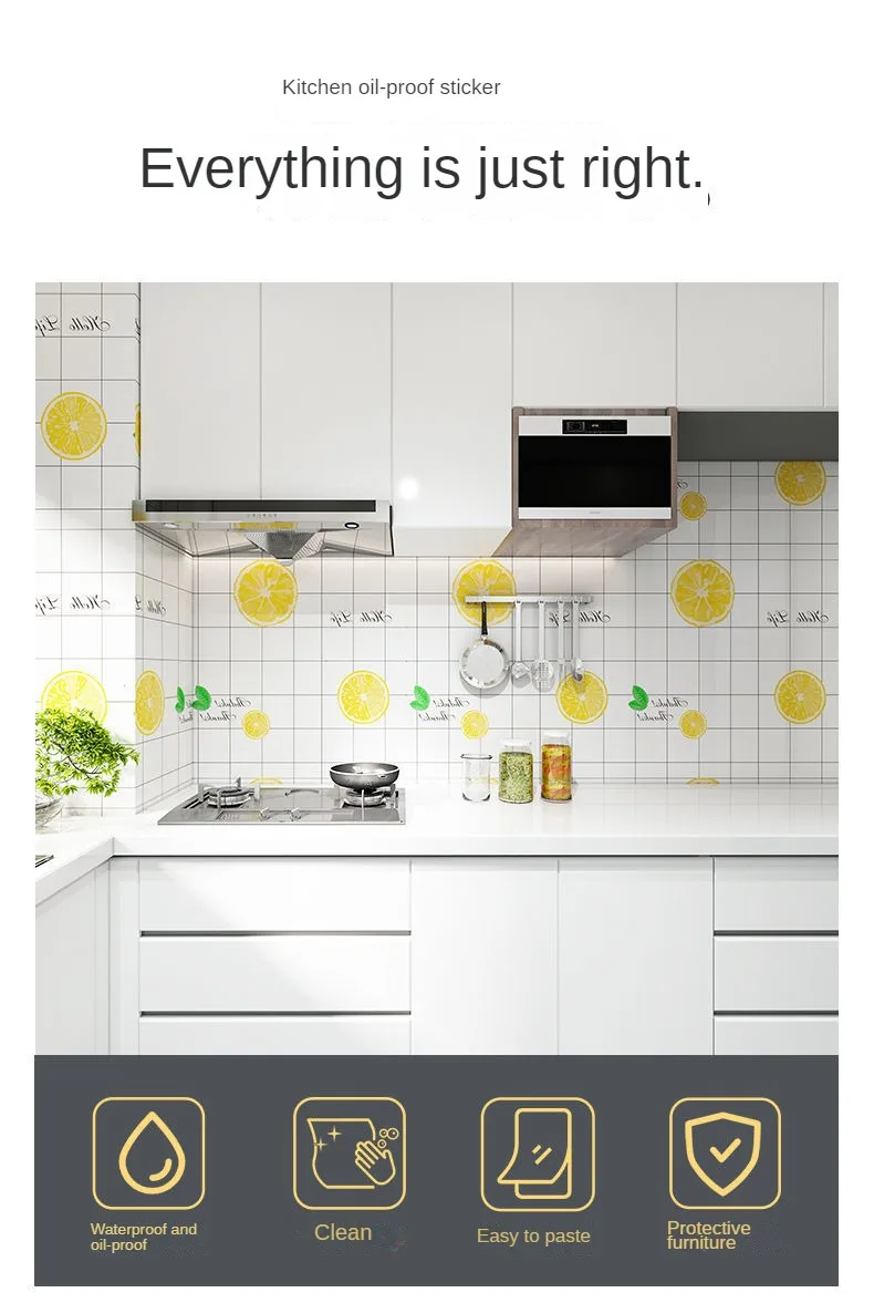 Waterproof Kitchen Wallpaper
