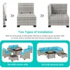 7-Piece Outdoor Patio Furniture Set with 55,000 BTU Fire Pit Table, PE Wicker Rattan Sectional Sofa Patio Conversation Set 3