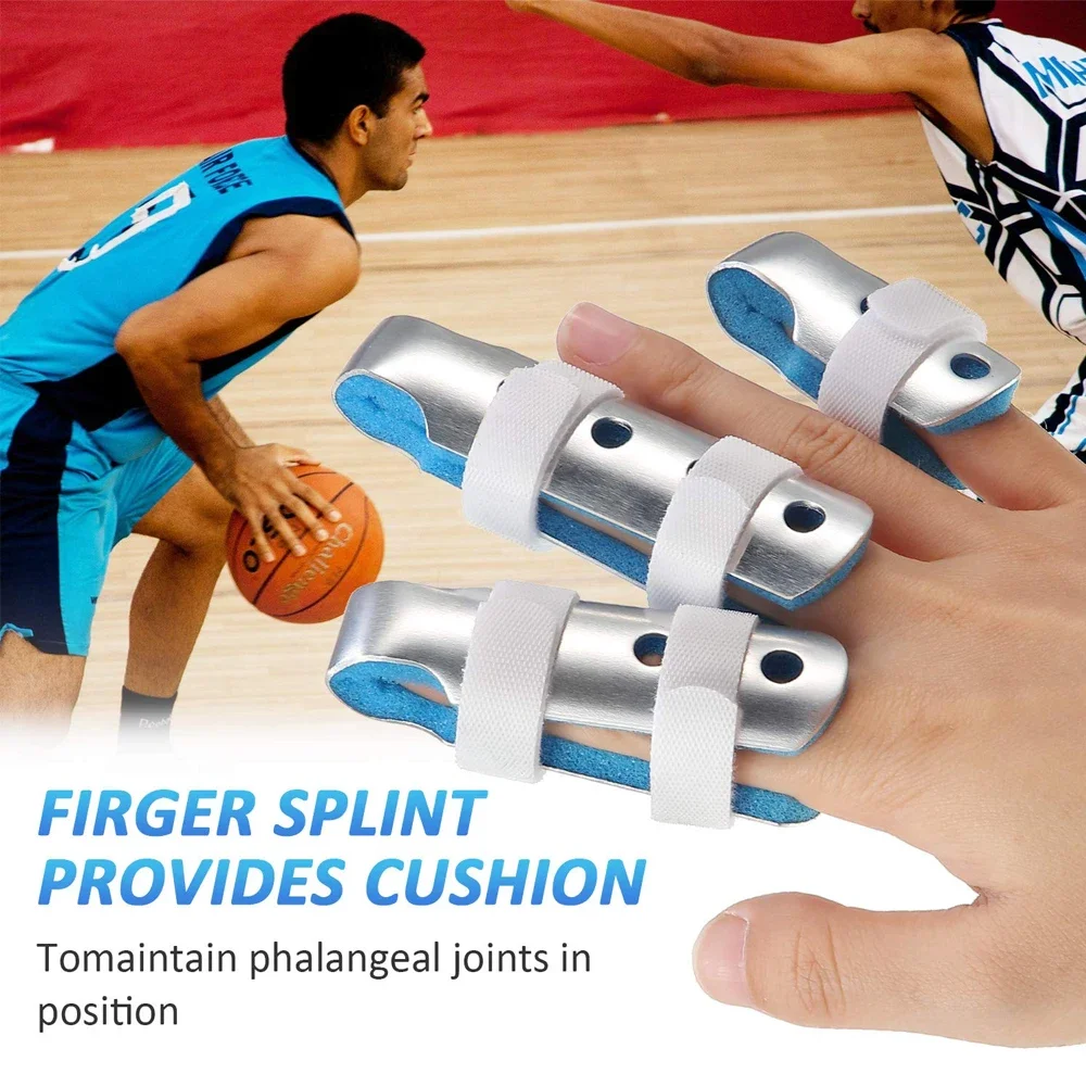 Finger Splints Thumb for Broken/Injured Fingers Stabilization Aluminum Finger Splint Adjustable for Mallet Fingers 1Pc