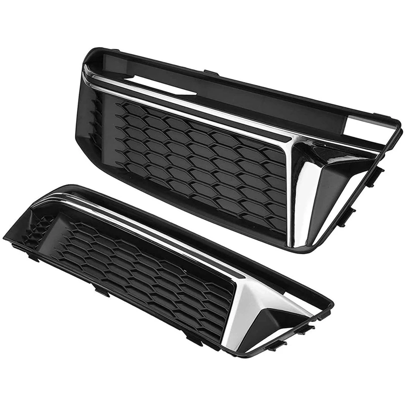 

8W0807681K 8W0807682K Fog Light Frame ABS Fog Light Grilles Bumper Honeycomb Lower Grid Grille Auto For A4 B9 S-Line S4