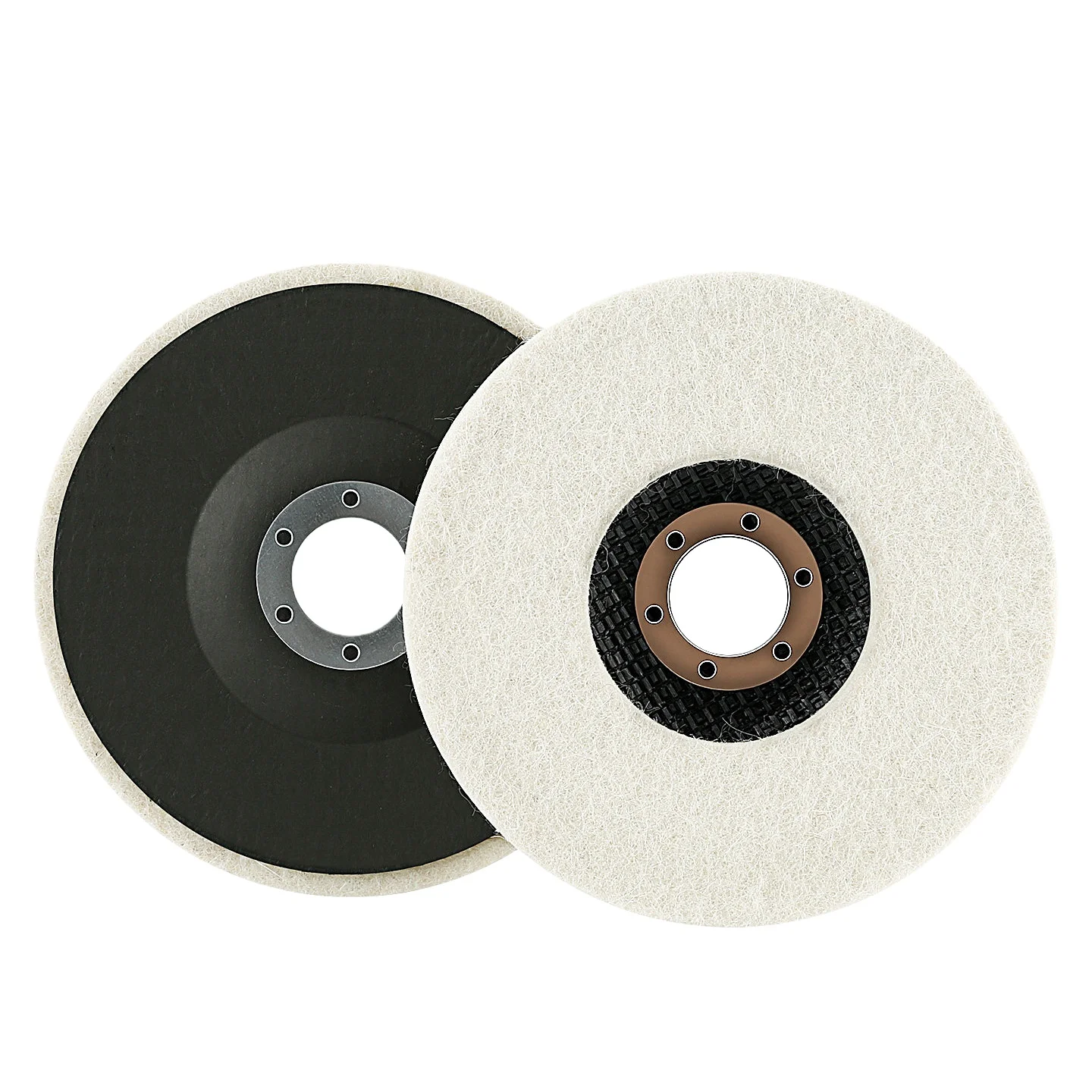 5 Zoll 125mm Woll-Polierscheibe Polierpads Winkelschleifer-Scheibe Filz-Polierscheibe für Metall, Marmor, Glas, Keramik, Metall