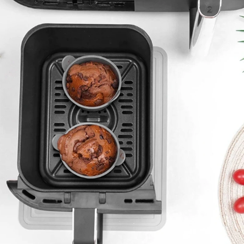 AB43 For-Ninja-DZ201-Foodi-Egg-Poacher-Air-Fryer-Egg-Poacher,-Silicone-Ramekins-For-Ninja-Air-Fryer-Durable-A