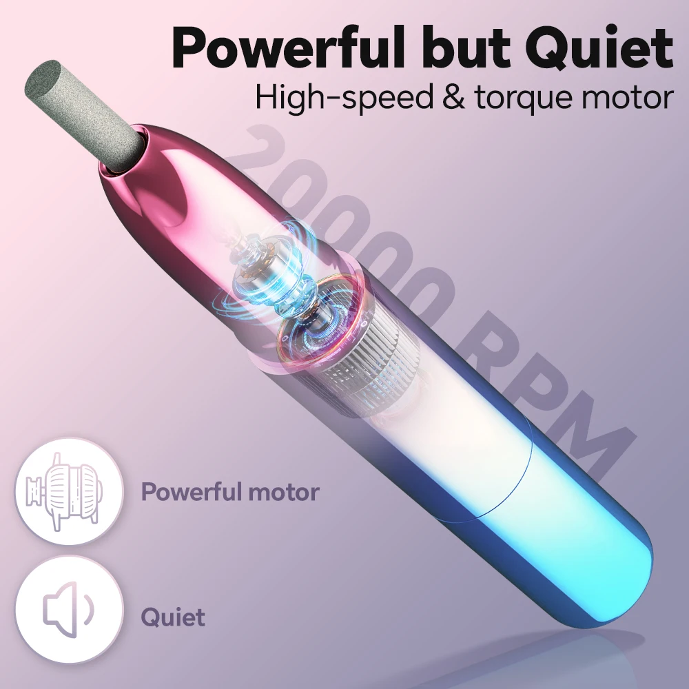 Professional Machine Efile Manicure Pedicure Tools, Protable Electric Nail File Drill Set, for Nail Polishing & Remove Cuticles