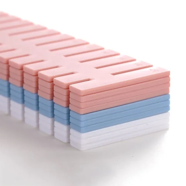 4 db Állítható Műanyag Fiók Elválasztó Tároló Polcok Diy Háztartás Ingyenes Kombinációja - Image 4