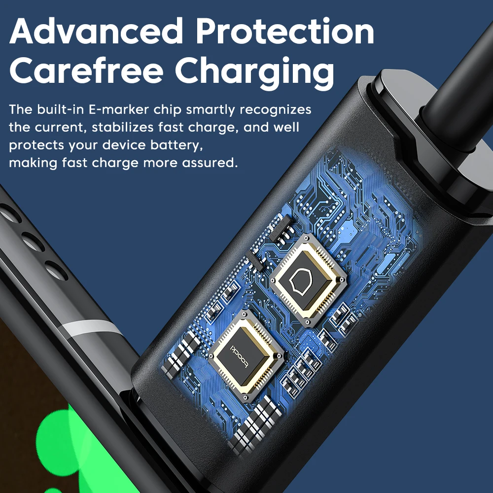 Toocki 1M 100W USB-C Fast Charging Cable