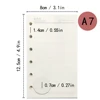 1 Pack A5/A6/A7 Refill Paper, 6 Holes Loose Leaf Paper, 6 Ring Refillable Binder Notebook Planner Diary 4