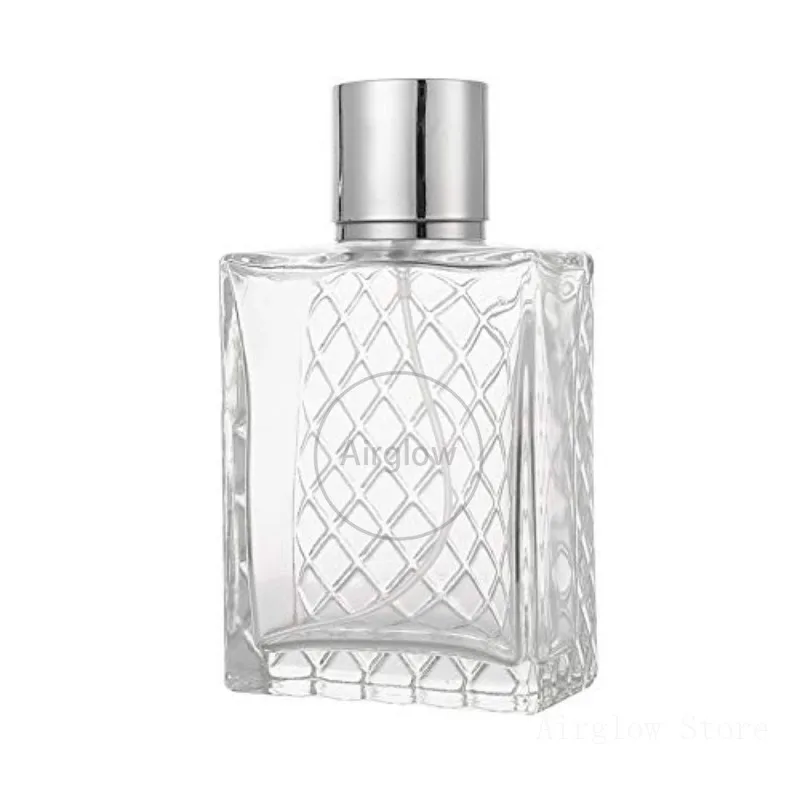 유리 미세 미스트 분무기, 빈 사각형 향수 스프레이 병, 여행용 리필 병, 액체 향수 용기, 100ml, 2 세트, 5 세트