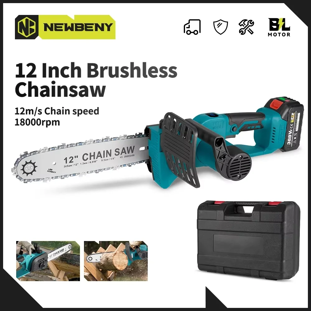 12 Inch Brushless Electric Saw 18000RPM Cordless Portable Garden Woodworking Cutting Tool for Makita Battery Pin