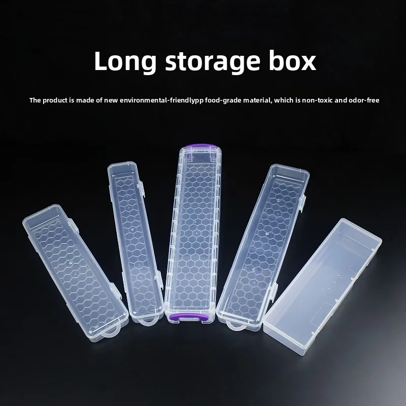 Rectangular Art Supplies Storage Box Watercolor Paintings Nail Polishing Sticks Color Drawing Pens Stationery Box Tool Kit - 2