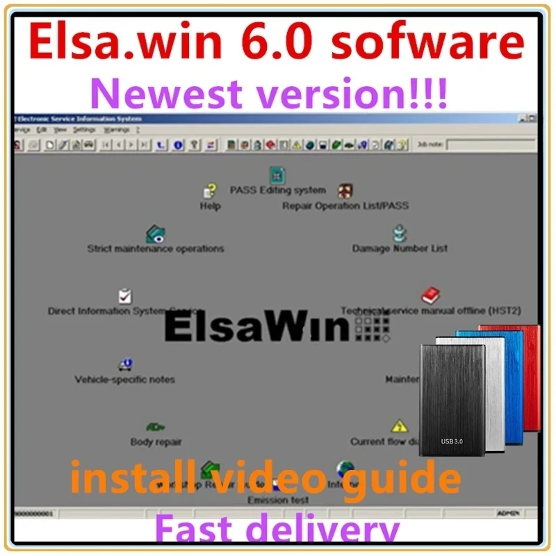 

2022 Hot Sale ElsaWin 6.0 Auto Repair Software For Audi Elsa Win 6.0 Latest version car repair software install video software