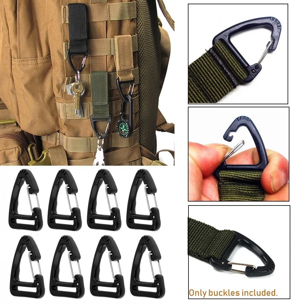 Mousqueton,Mousqueton à sangle Molle pour sac à dos en plein air