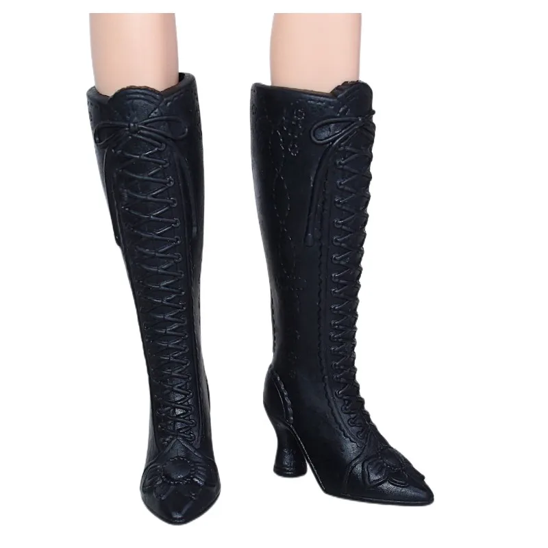 Original 1/6 Doll Long Boots White Black Red Silver Blue Colorful Doll Shoes DIY Doll Personality Decors
