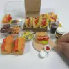 NEW 4PCS/Set 1/6 Scale Dollhouse Miniature Bread Coffee Mini Fast Food for Barbies Blyth OB11 BJD Doll House Toys accessories 4