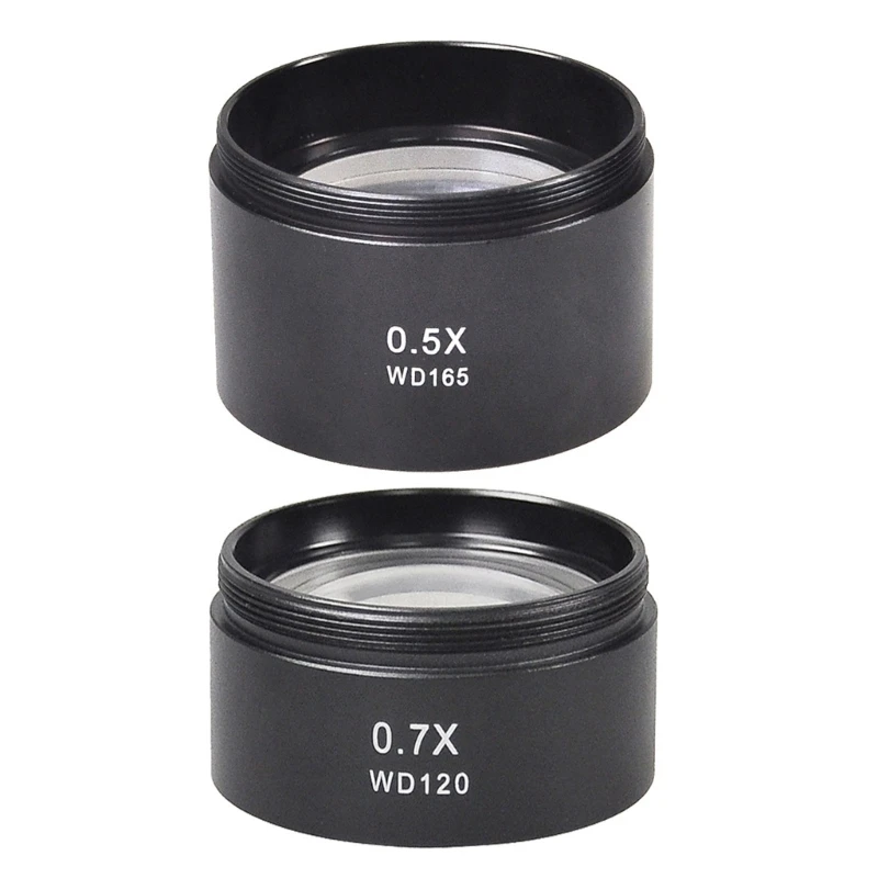 

50JC 0.5/0.7X Stereo Microscope Auxiliary Objective Lens for Industry Video Microscope 47mm/48mm Mount Objective Lens