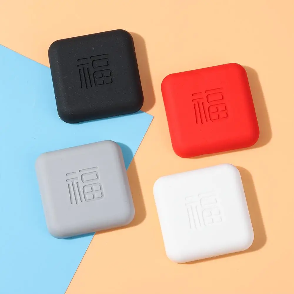 4.5cm square silicone mute door stopper self adhesive anti-collision pad door handle bumper wall furniture protector
