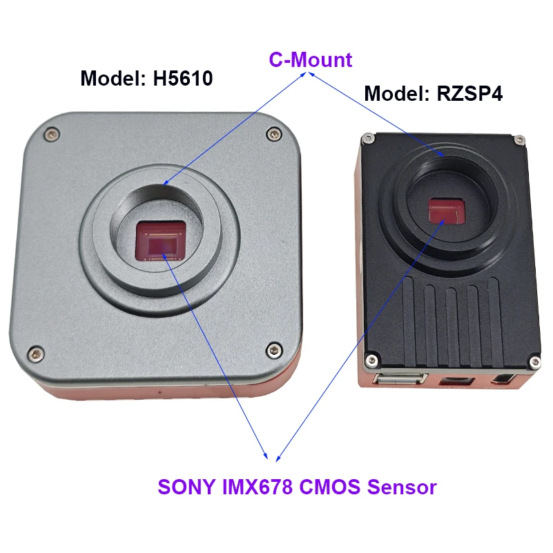 Lapsun 2025 1/1.8인치 IMX678 60FPS COMS 4K HDMI UVC 산업용 현미경 카메라 USB 마우스 조작 측정 기능 포함