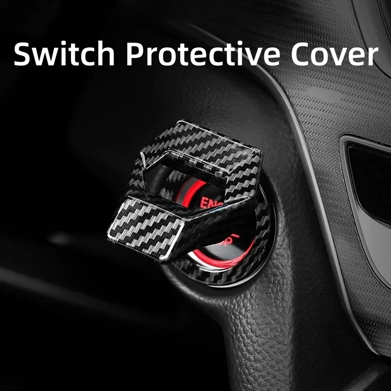Engine Start Stop Switch Protective Decorative Cover - Auto Interior Accessory