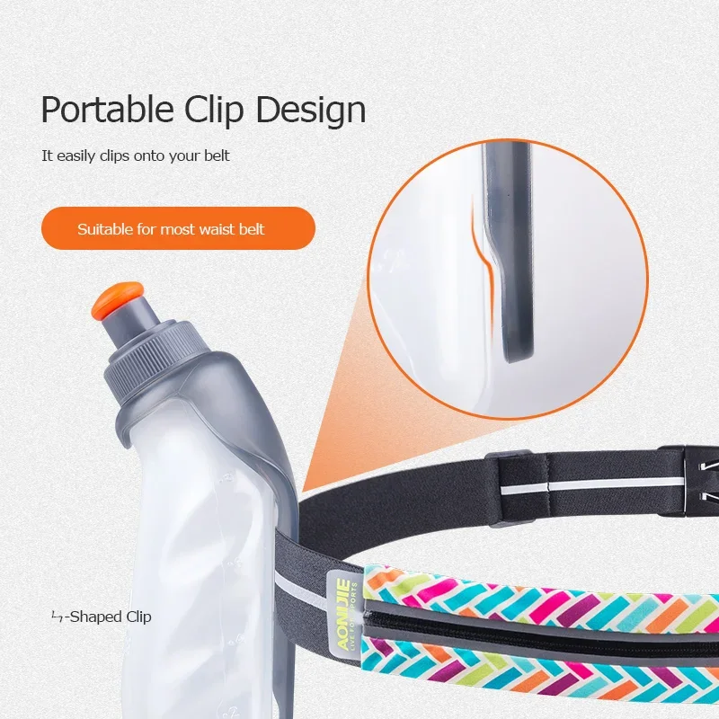 2pcs AONIJIE SD-06JP Water Bottle Kettle Flask Storage Container For Running Hydration Belt Backpack Waist Bag Marathon Trail