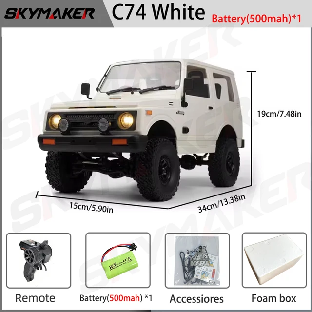 WPL 1/10 RC Car C74 C74-1 Suzuki Jimny Remote Control Car 4WD Off