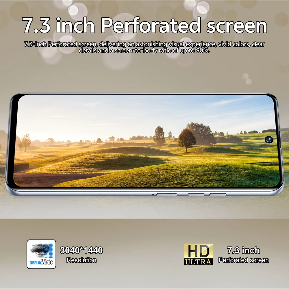 K-Touch Smartphone 5G C26 Ultra Mobile Phones Android 22GB+2TB Cell Phone Smartphone 5G Dual SIM 7800mAh 7.3inch 8000mAh Battery Face Unlock Mobile Phone