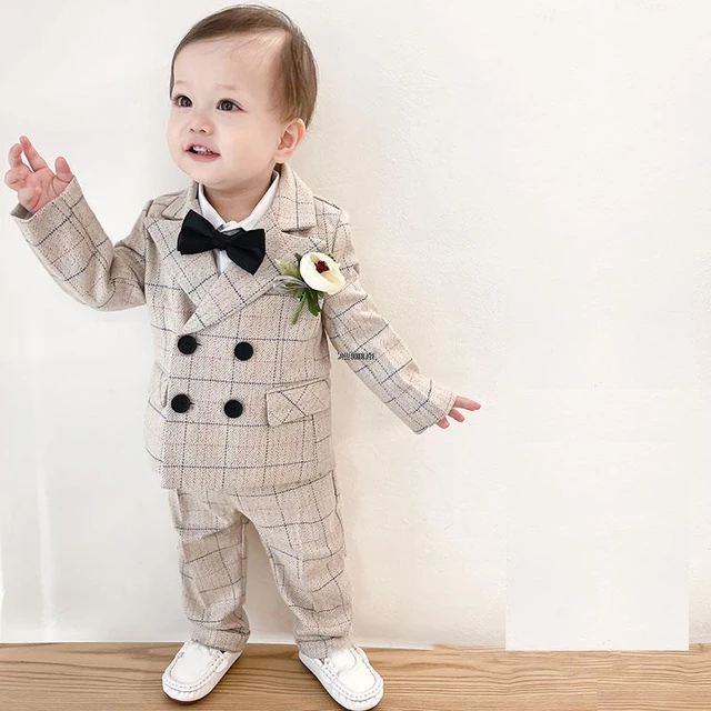 Buy Baby Boy Gentleman Outfit | 4 Piece Vest Romper