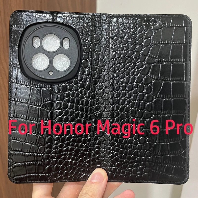 Elegant Magnetic Genuine Leather Flip Wallet Book Phone Case Cover