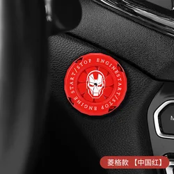Disney Movie Avengers Iron Man Venom Car Ignition Device One Key Start Button Protective Cover Auto Interior Decor Accessories