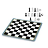 6.3 inch chess set, equipped with plastic film chessboard and portable metal box chessboard game, adult and child tabletop game 3