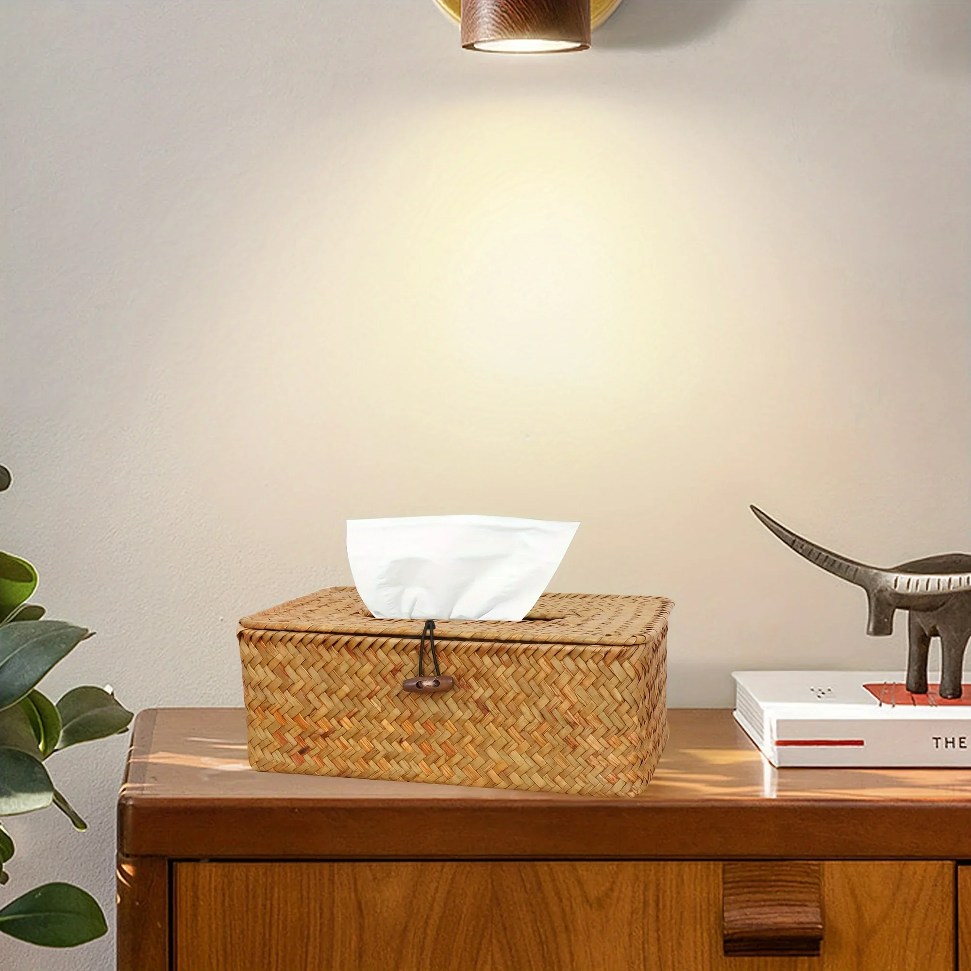 1pc Simple Tissue Box, Napkin Dispenser Container, Tissue Holder With Cover, Tissue Storage Box For Bathroom Living Room Bedroom 5