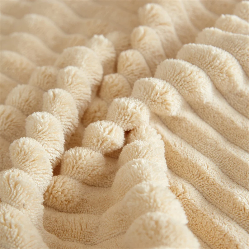 Bath Towels Face Towel Soft Thickened Striped Coral Fleece Microfiber Water-absorbent Not Easy to Shed