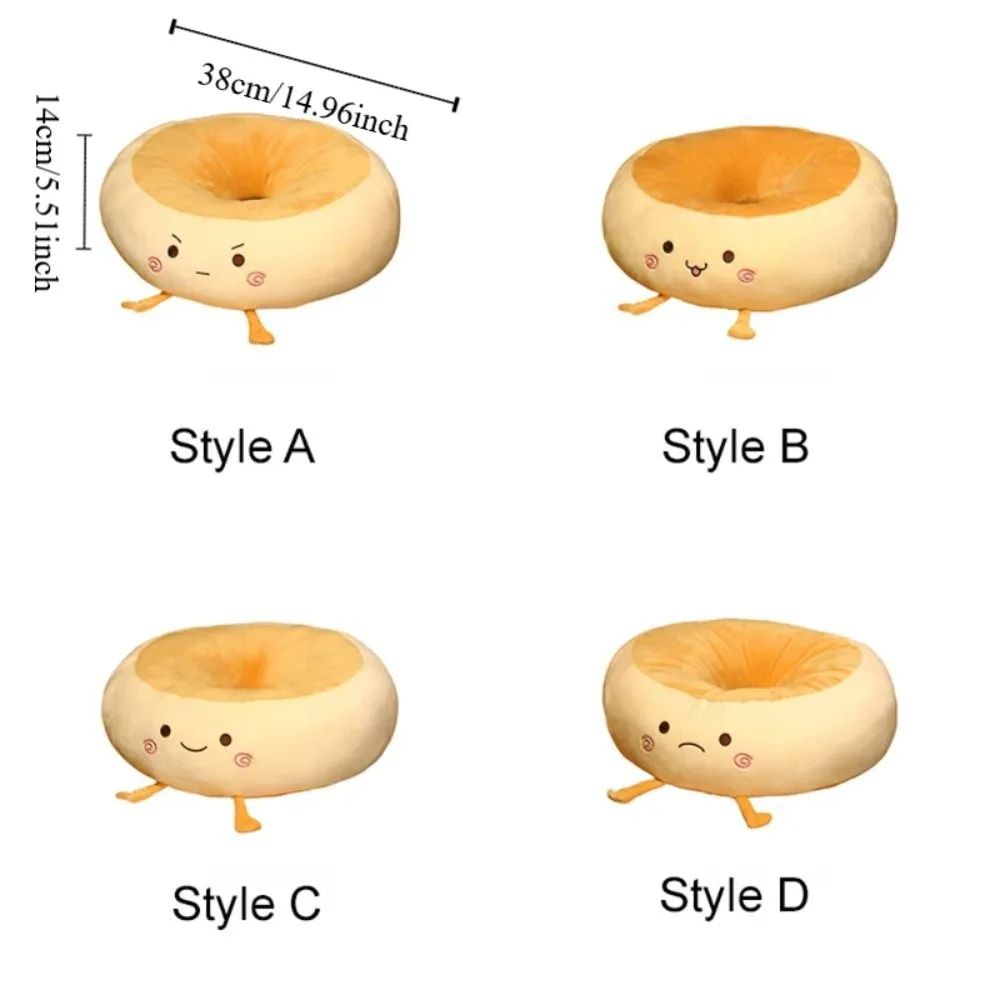 PP Cotton Bread Seat Cushion Thickened Round Doughnut Office Sitting Mat Soft Beathable Chair Cushion Office Worker