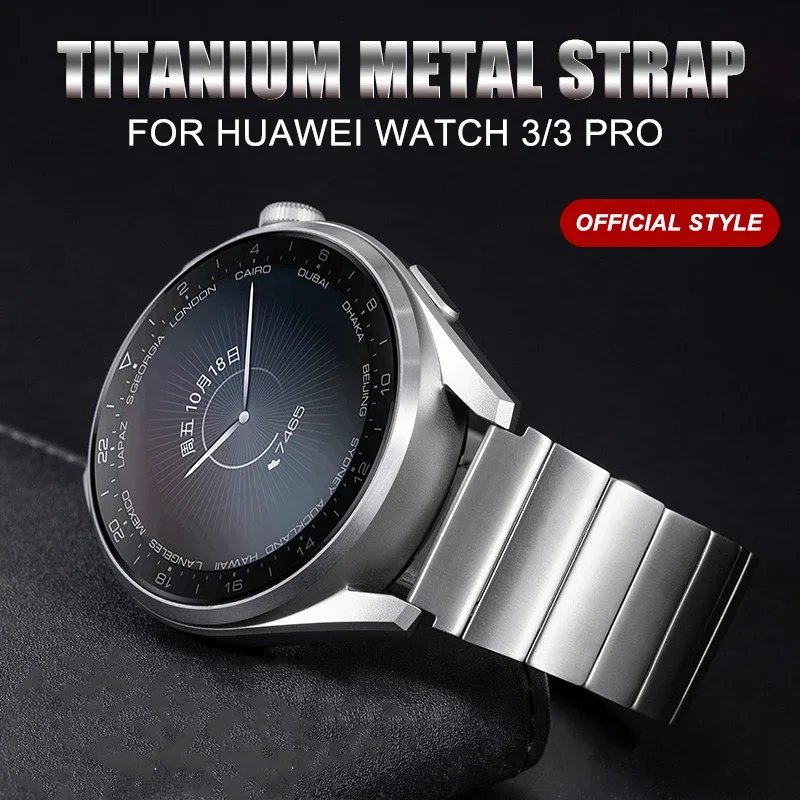 

Luxury Titanium Alloy Strap for Huawei Ultimate GT2 3 pro 46mm Strap Sport Bracelet for Samsung Gear S3 Loop for Amazfit Gtr 47