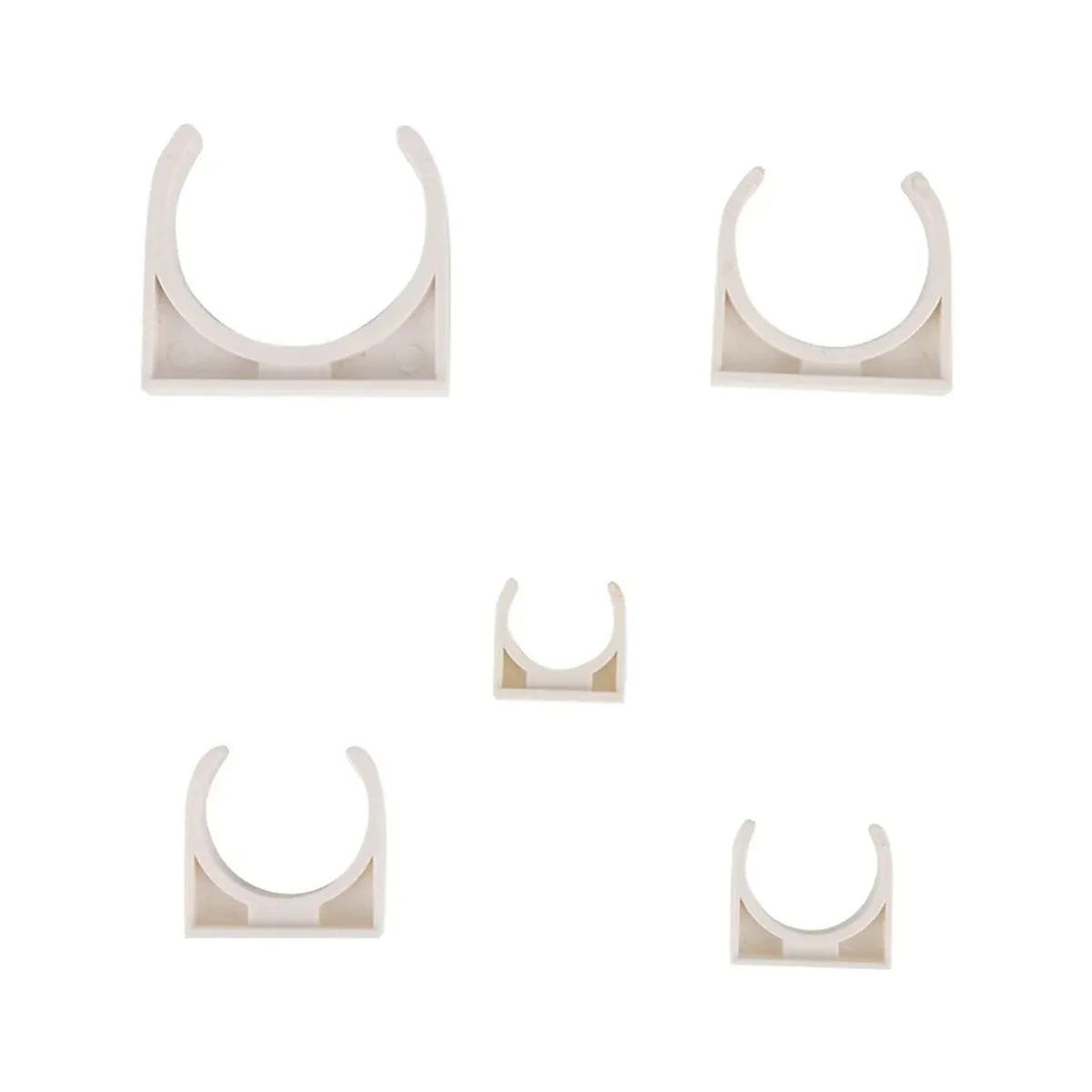 PVC Pipe U-Shape Clamp OD20/25/32/40/50mm Water Pipe Holder Plastic Lock Tube Fixed Snap Clip Home Docoration Fitting