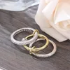 Gold Stackable Rings for WomenDainty 18k Gold Plated CZ Rings,Silver and Gold Rings Set,Multi-Link Connected Rings 4