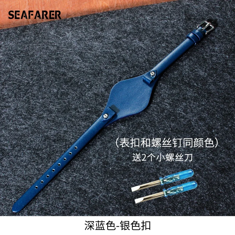 Women's Genuine Cowhide Leather 8mm Watchband - Waterproof & Breathable Strap