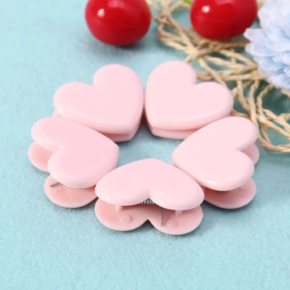 5Pcs Heart Shape Bulldog Grip Clips for Food Bag Sealing alligator clips,sealing clips,bag clips,binder clips,bread bag clips,kitchen bag clips,storage bag clips,mini photo clips,buckle snap clips