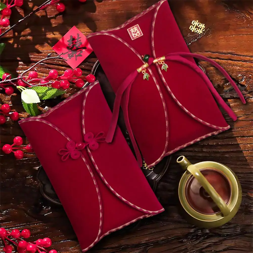 20*12cm Chinese Red Envelopes For Wedding Large Traditional Red Pocket Lucky Money Hong Bao Hollow Out For Newlyweds Bride Groom