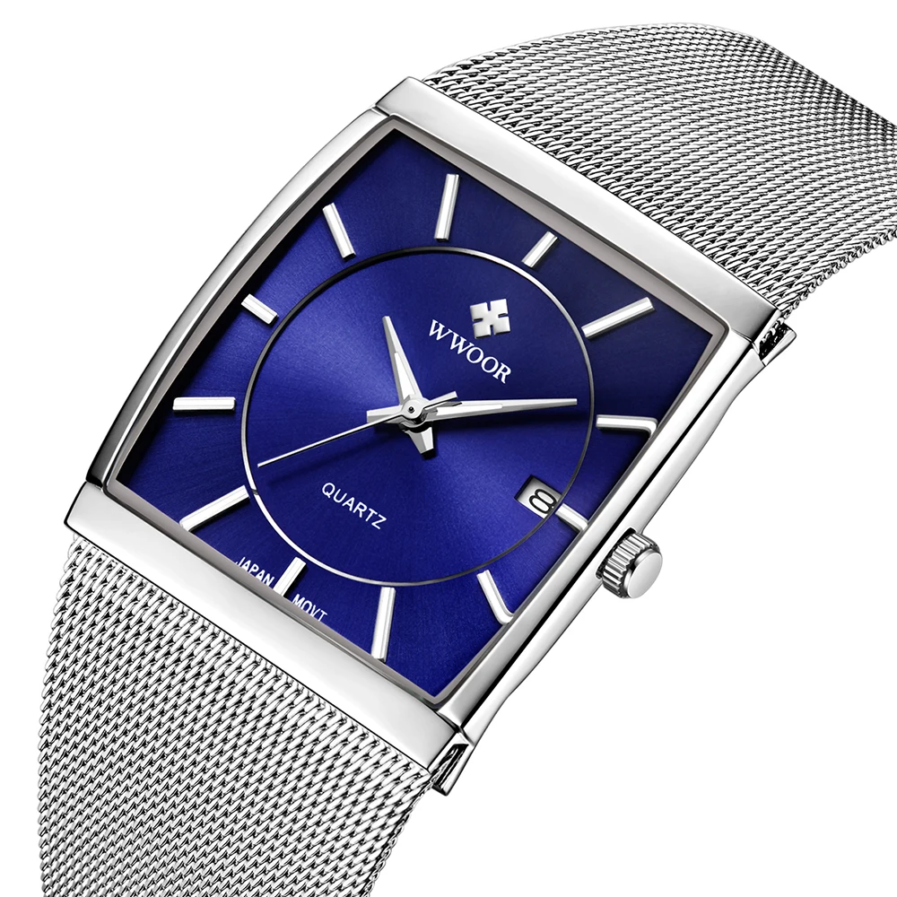Stainless Steel Wwoor Watch Origin Luxury Brand Ultra Thin Watch