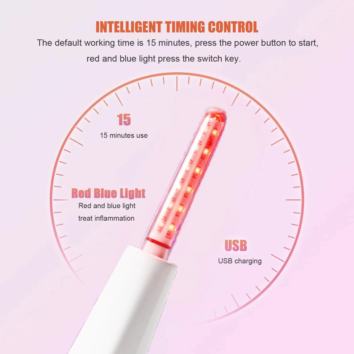 Women Gynecological Vaginitis Therapy Device LED Vaginal Massage Red Blue Light Vaginal Pelvic inflammation Therapy Female