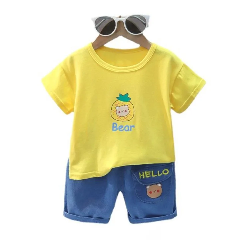 

New Summer Baby Clothes Suit Children Girls Outfits Toddler Boys Casual T-Shirt Shorts 2Pcs/Sets Infant Costume Kids Sportswear